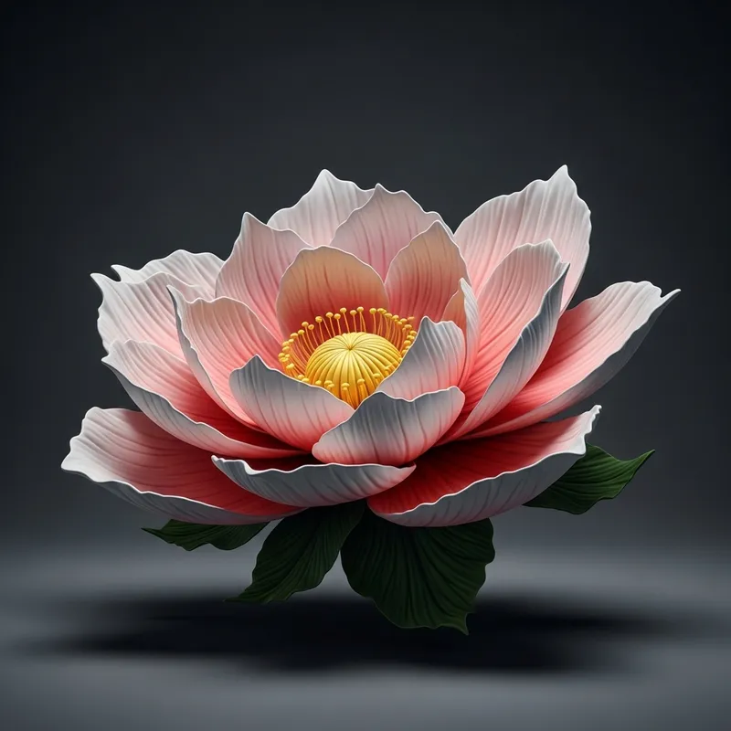 Intricate Floral Blossom Sculpture Inspired by O'Keeffe - Vibrant Nature Art