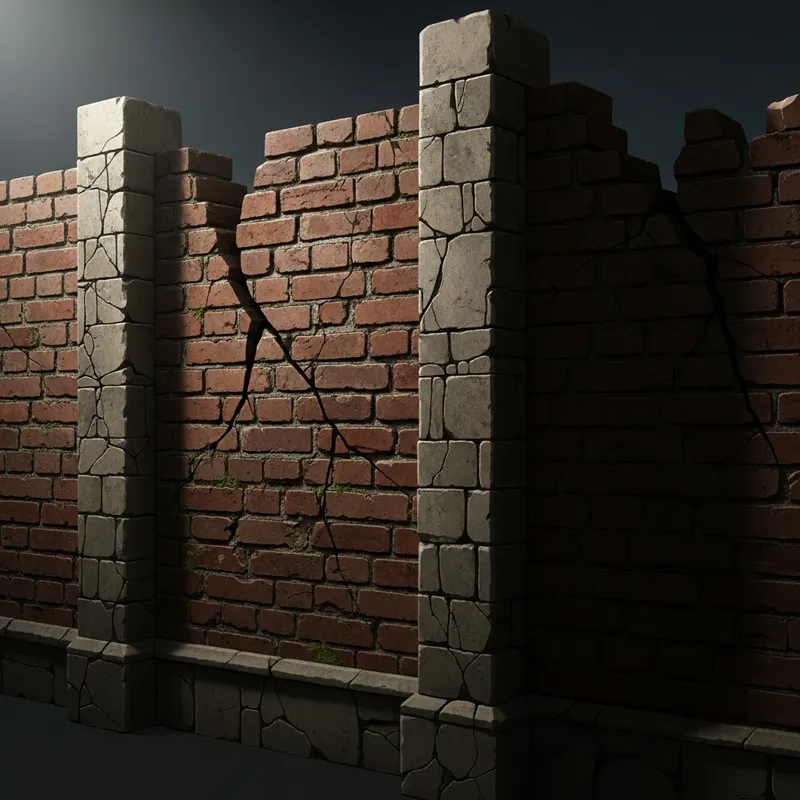 Realistic Wall Icon Representing Challenges