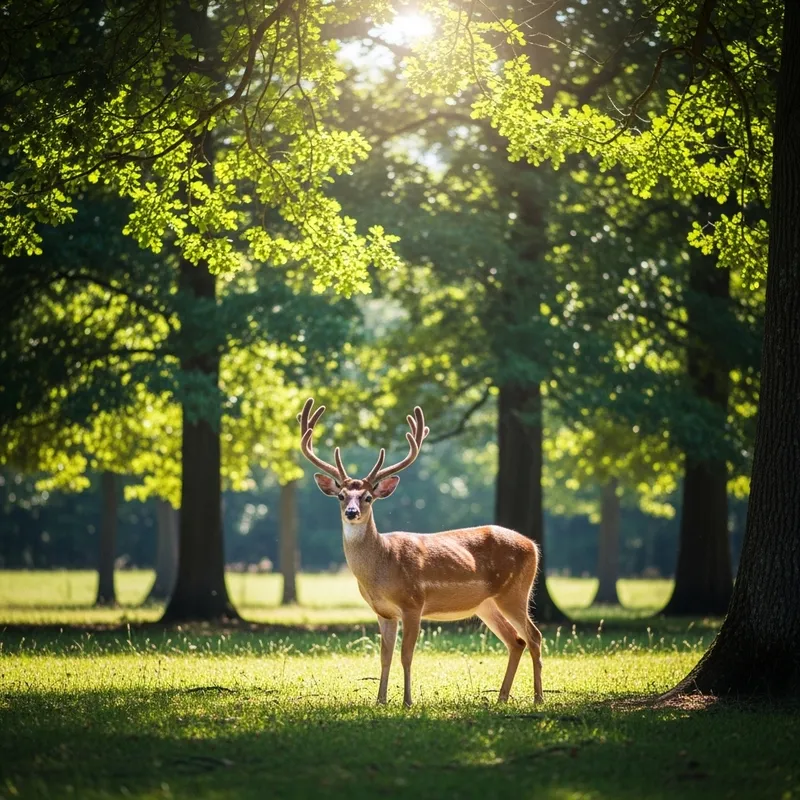 Elegant Deer in Tranquil Setting - Nature's Serenity Captured