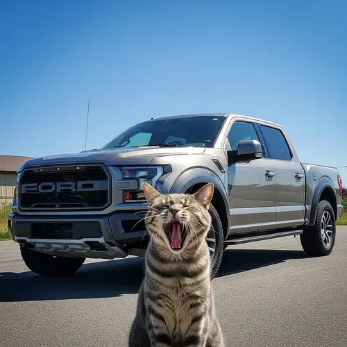 Majestic Cat Yawning | Ford F-150 Raptor
