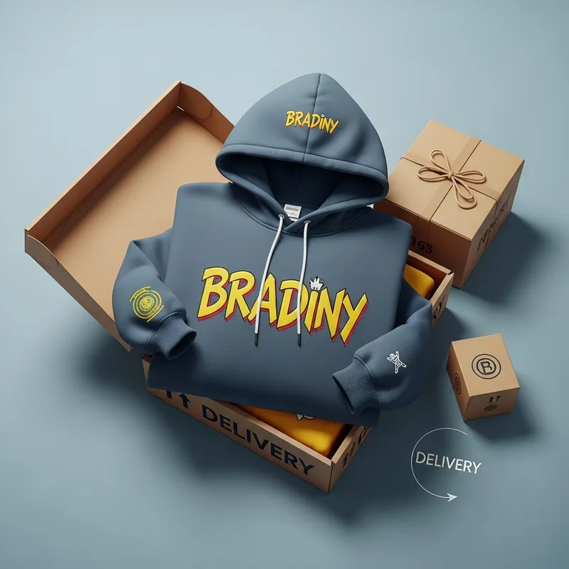 Unique Hoodie Merch for Creative Branding & Delivery Theme