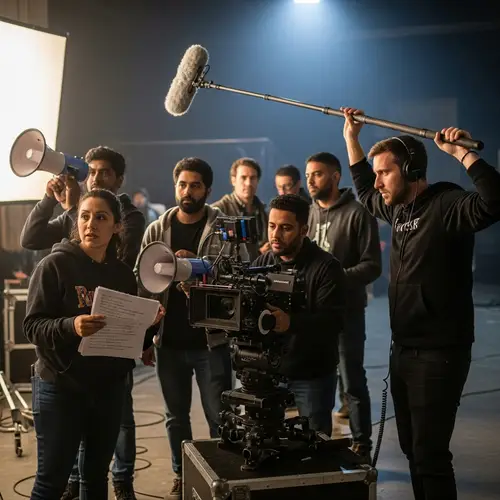 Dedicated Film Crew on Independent Movie Set