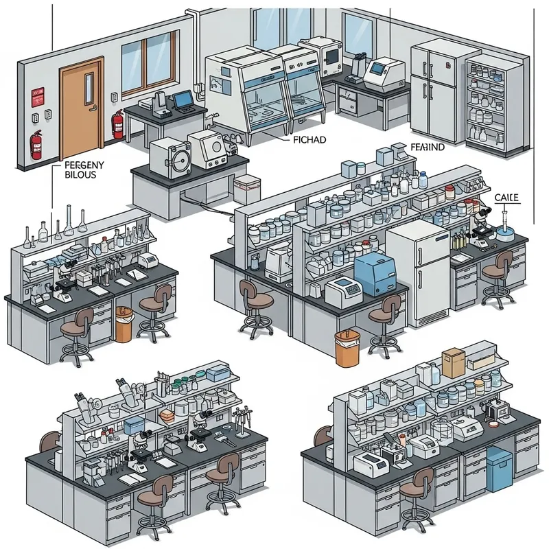 Detailed Molecular Biology Laboratory Layout