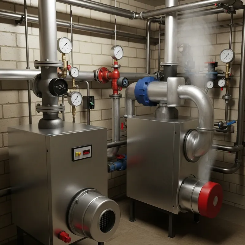 Realistic Private House Boiler Room, 4k Quality