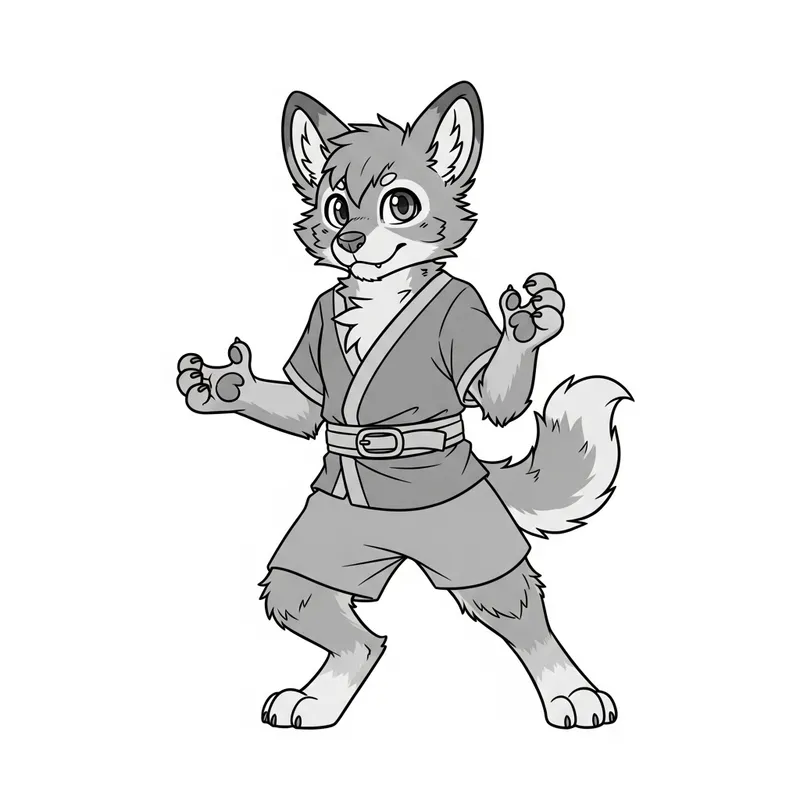 Cute Furry Fursona Kemono Style Profile Picture Icon