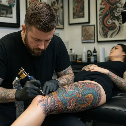 Stunning Japanese Dragon Tattoo by Expert Artist