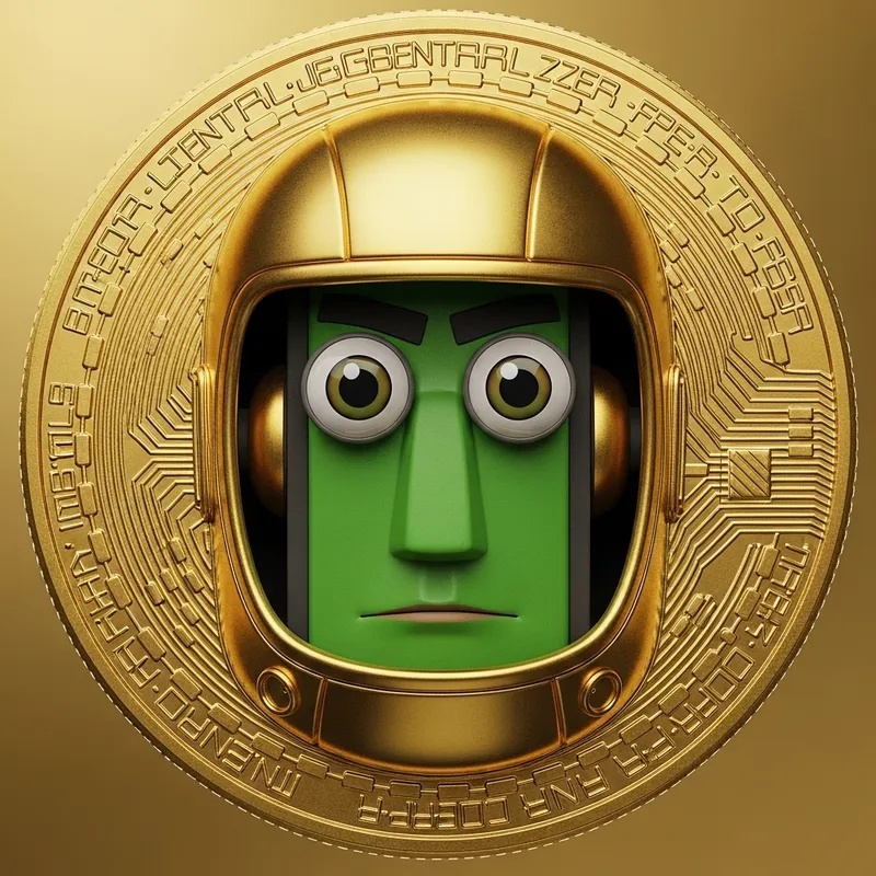 Golden Cryptocurrency Coin Featuring Jebediah Kerbin