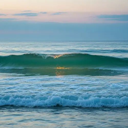 Tranquil Waves: Serene Landscape with a Touch of Energy