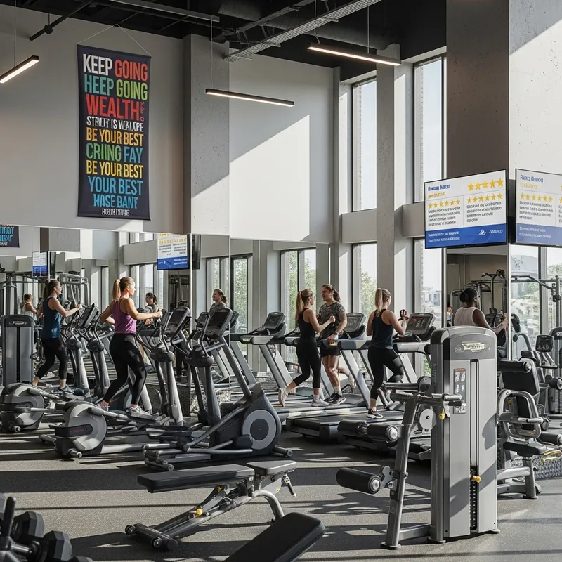 Modern Gym with Motivational Banner | Fitness Reviews