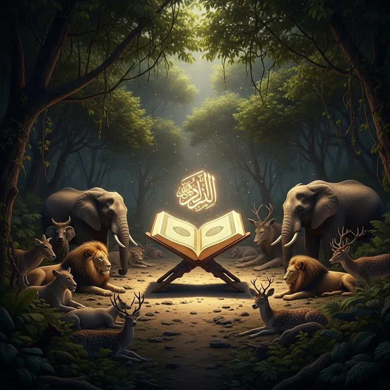 Holy Quran in Jungle: Divine Harmony with Wildlife