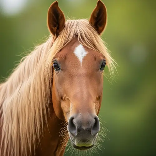 Close-up View of Beautiful Horse's Face