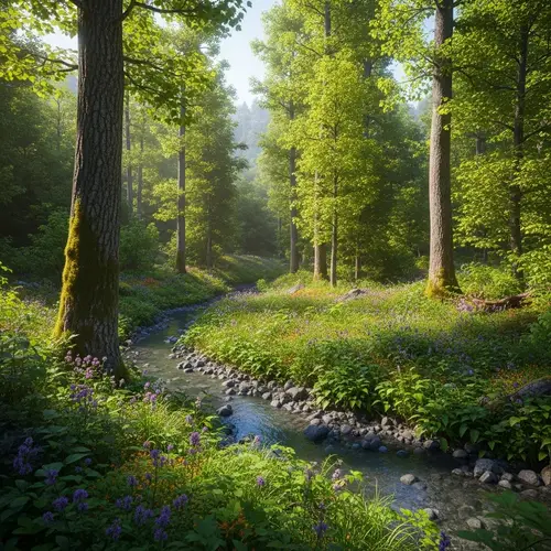 Untouched Lush Forest Teeming with Life | Tranquil Nature Scene