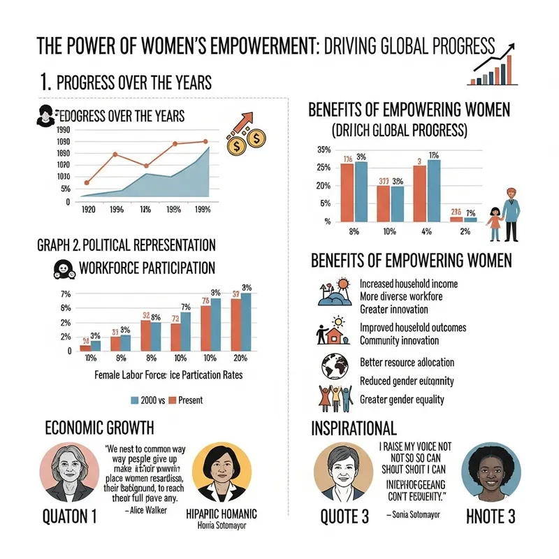 Infographic: Women's Empowerment Progress & Benefits Infographic: Women's Empowerment Progress & Benefits
