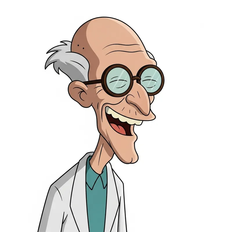Futurama's Hubert Laughing Scientist | Animated Comedy-Drama