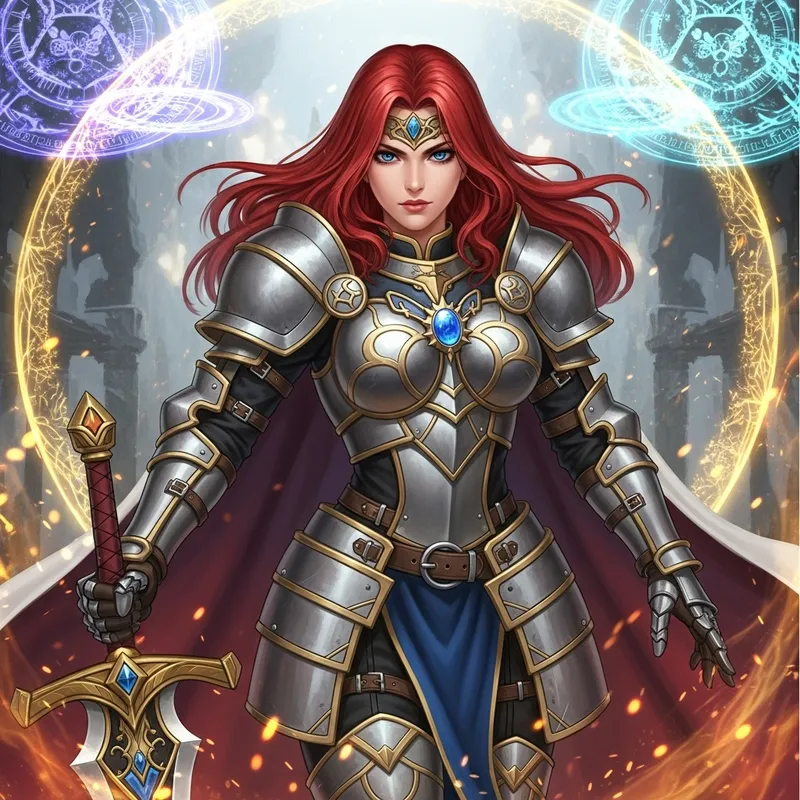 Erza Scarlet Fan Art - Fierce Red-Haired Warrior in Fairy Tail