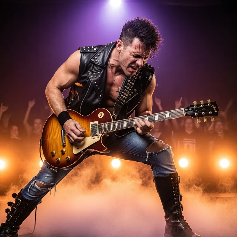 Passionate Guitarist with Martial Artist Vibe | Rocker Style Passionate Guitarist with Martial Artist Vibe | Rocker Style