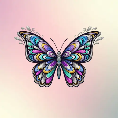 Elegant Butterfly Logo Design for High-End Salon | Nail Art