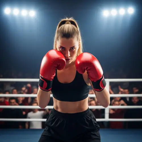 Confident Female Boxer in Action | Beauty Beyond Conventional Standards