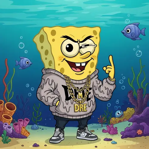 Bob Esponja Drip Villain Pose