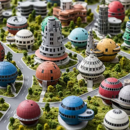 Unique Spherical Architectural Designs in Diverse Community