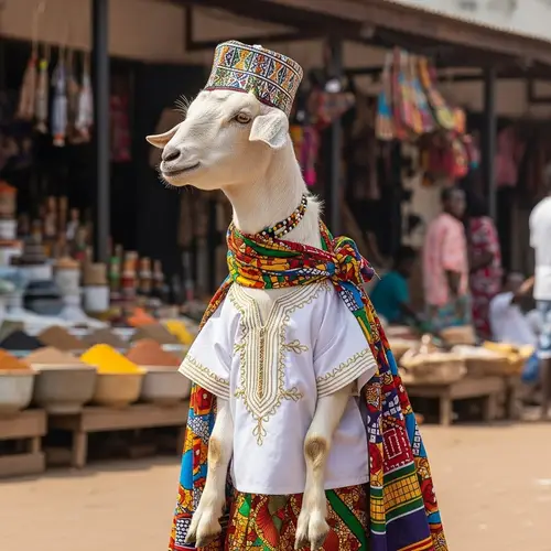 Swahili Attire: Traditional Goat Costume