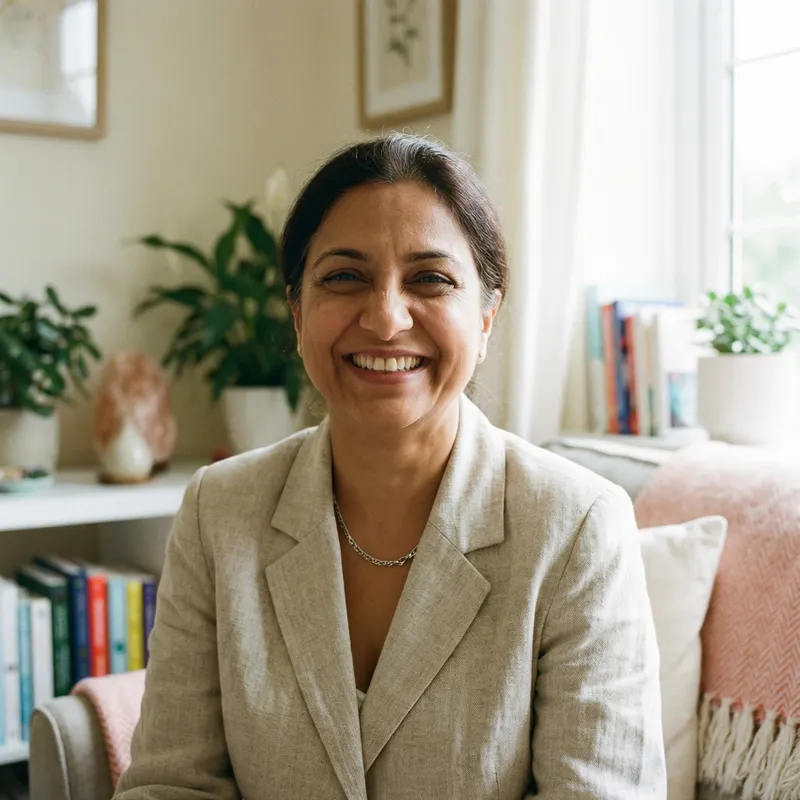 Warm Professional Therapist Headshot