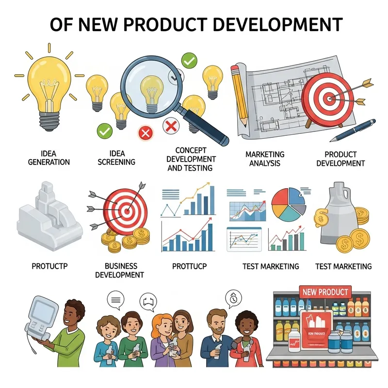 Illustration of the Eight Stages of New Product Development Flow