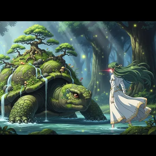 Epic Torterra vs Gardevoir in Anime Style