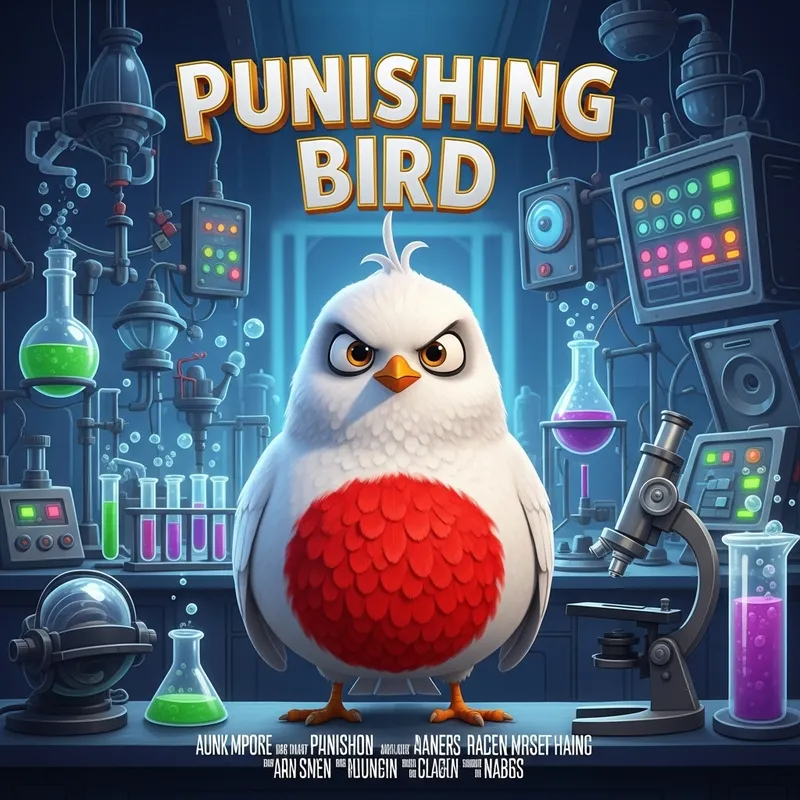 Punishing Bird Movie Poster | Unique White Bird in Laboratory