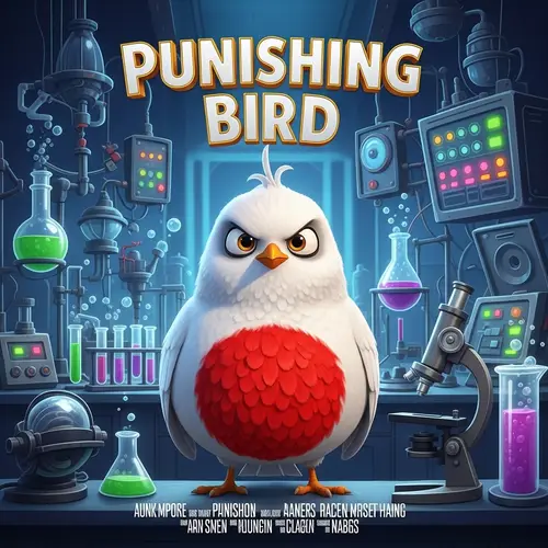 Punishing Bird Poster | Unique White Bird in Lab | Pixar Movie