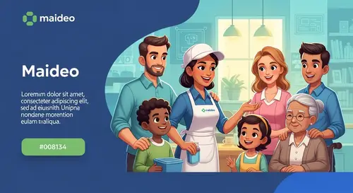 Professional Housekeeper Interacting with Diverse Family | Maideo Services