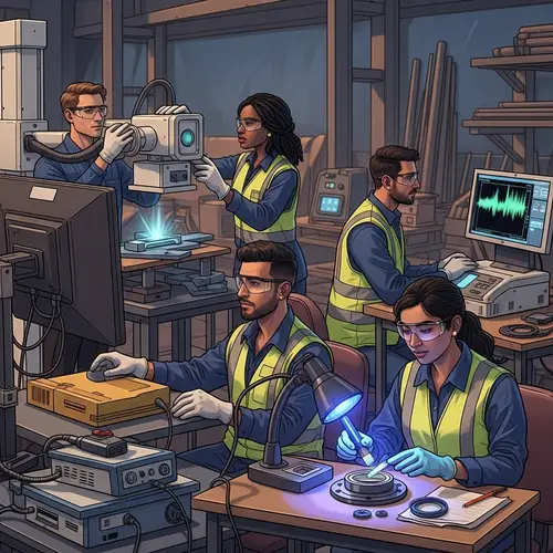 Diverse Nondestructive Testing Team at Work | Industrial NDT Specialists
