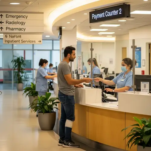 Hospital Payment Scene | Man Paying For Treatment
