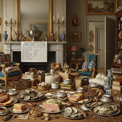 Antiquated Room Filled with Rotting Delicacies and Colonial Goods