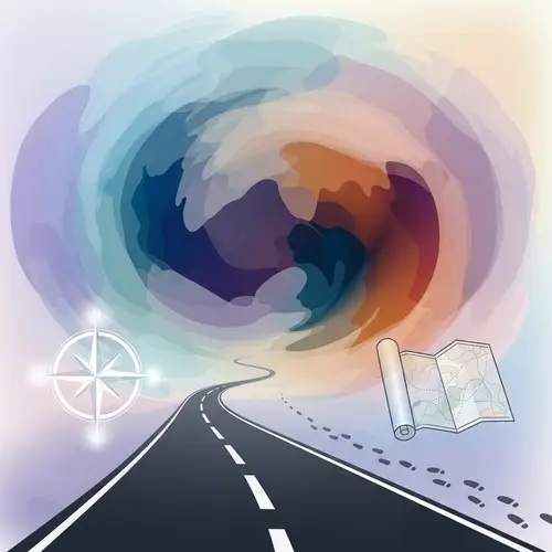 Abstract Exploration: Serene Journey with Hidden Opportunities