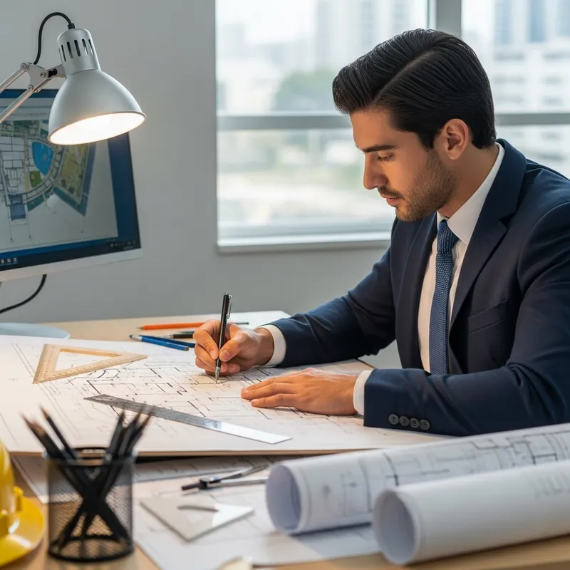 Hispanic Architect Engineer: Blueprint Details & City-Building Plans