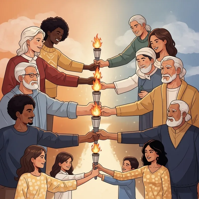 Interconnected Families Passing Down Love through Generations