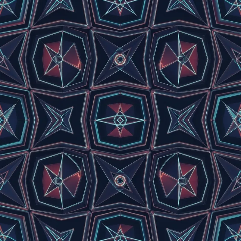 Futuristic Abstract Geometric Patterns Showcase