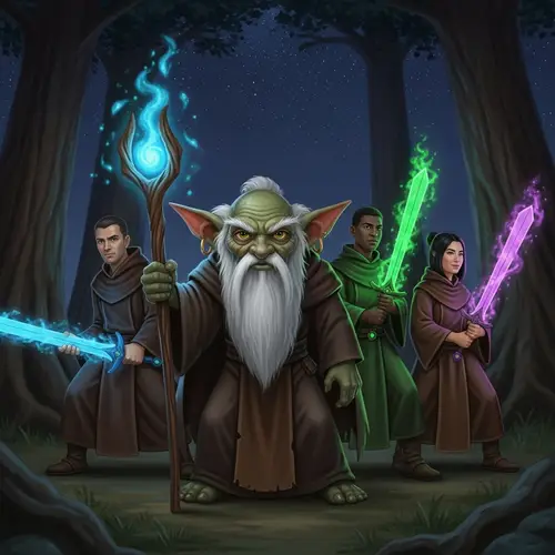 Wisdom of Yoda and Jedi Warriors in a Starry Realm
