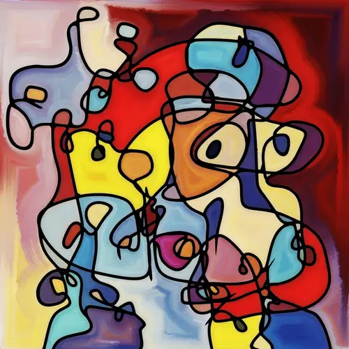 Abstract Art: Bold Colors & Irregular Shapes