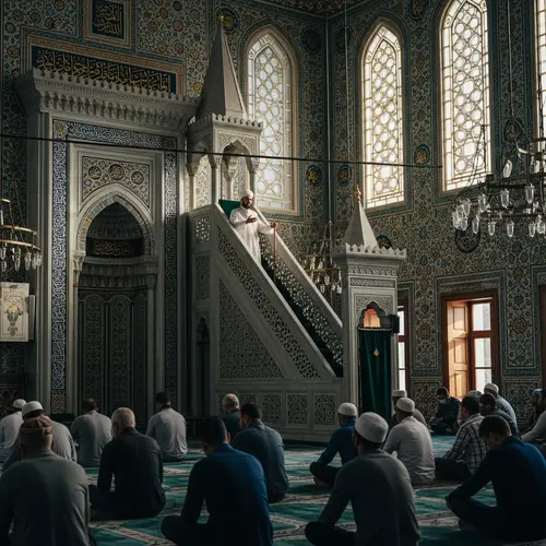 Islamic Sermon at a Mosque