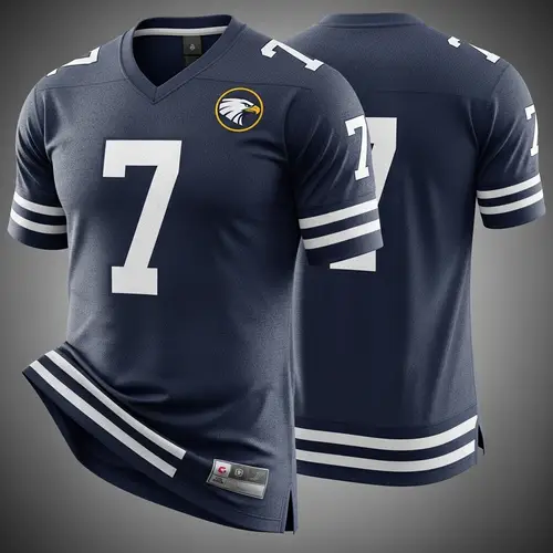 Classic Navy Blue Sports Jersey - Style 7