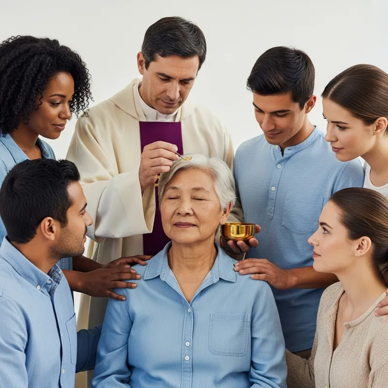 Sacrament of Anointing of the Sick Ceremony | Peaceful Healing Scene