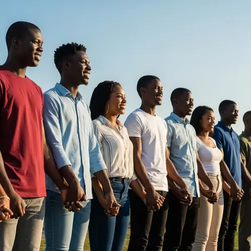 Black People Unity | Diverse Group Holding Hands Happily