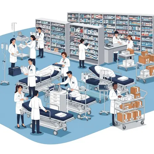 Efficient Hospital and Medicine Logistics: Medical Staff and Pharmacy Scene