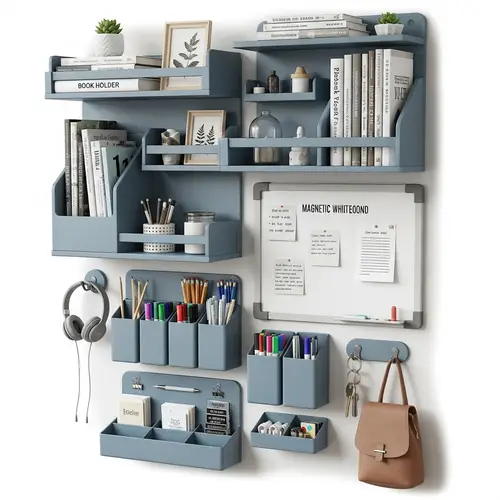 Modular Wall Organization System for Student Study Room