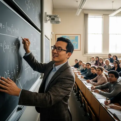 Beloved University Professor Teaching Diverse Students