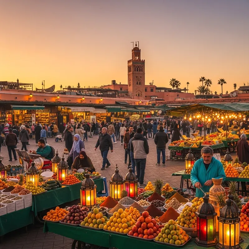 Jemaa El Fna Square in Morocco - Lively Market Scene & Culture