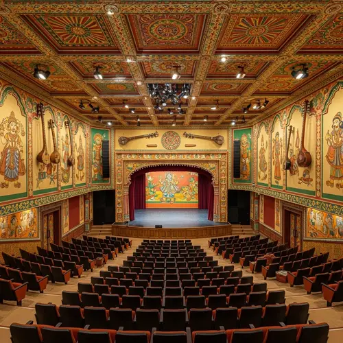 Karnataka Folk Art Auditorium: Cultural Splendor in Ceiling & Walls