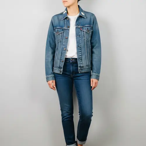 Stylish Denim Jacket and Trousers for Casual Wear